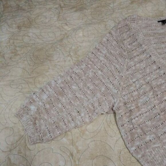 Torrid 4 Tan Lacey Pointelle Cotton Knit Shrug 4X - Picture 4 of 11